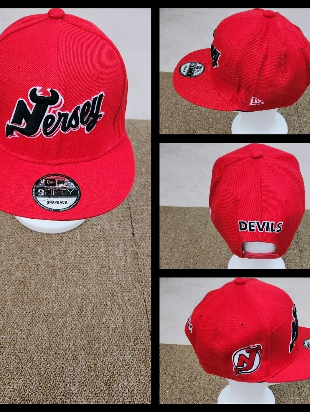 NEW JERSEY DEVILS NHL HOCKEY SNAPBACK HAT.